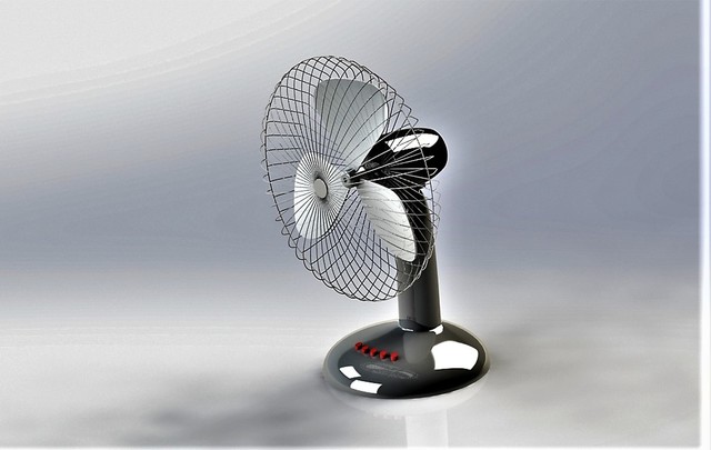 3D Design of a Table Fan - download 