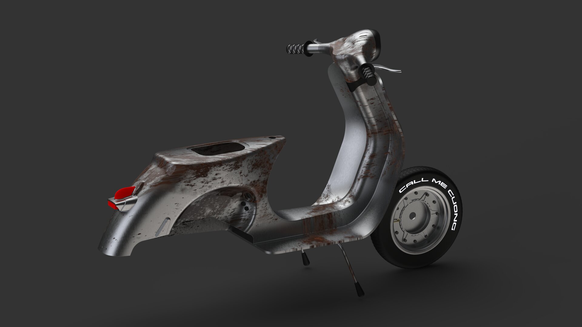Vespa monocoque body frame