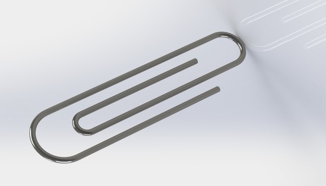 Paper Clip (1' 3/4") - download free 3D model by Jitesh S. - Cad Crowd