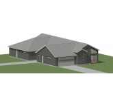 3D concept design of house to show roof configuration