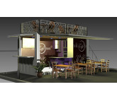 Shipping container cafe