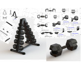 New hex dumbbells 