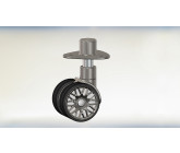 Dual Wheel Caster Wheel with Suspension - Dimensions