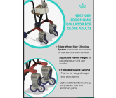 Sleek, Ergonomic Lightweight Rollator – Modern, Safe & Space‑Saving Design