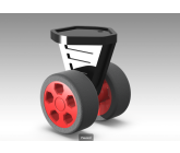 Premium Luggage Wheel Design Contest – CNC Machined Metal Hub + Red Polyurethane Coating