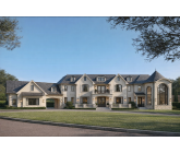 The concept of exterior renovation in the French transitional style.