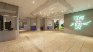 Apartment lobby and amenity space design