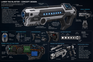 Laser Tag Sci-Fi Blaster Design