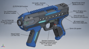 Laser Tag Sci-Fi Blaster Design