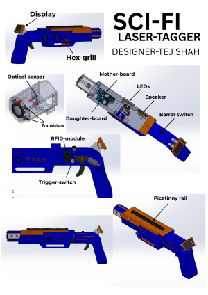 Laser Tag Sci-Fi Blaster Design